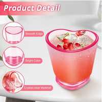Verres à shot en plastique réutilisables en gros - Mini-tasses à bière en forme de cœur, verres à shot réutilisables adaptés pour le jus, la bière, la vodka