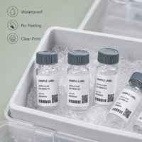 Etiquetas de péptidos para muestras de investigación, pegatinas personalizadas para viales, para envasado de muestras de laboratorio en botellas pequeñas, impresión de códigos QR y de lotes