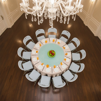 Vente directe d'usine, tables pliantes en plastique blanc de 6 pieds, modernes, pour hôpitaux, banquets de mariage, hôtels, gain de place