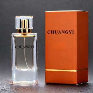 Botol parfum kosong kustom 50 ml dan 100 ml, botol semprot parfum kaca transparan persegi panjang mewah 50 ml - Product Image 5