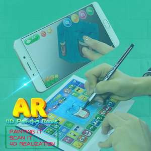<span class=keywords><strong>Livre</strong></span> de peinture à colorier <span class=keywords><strong>3D</strong></span> 4D, carnet de coloriage interactif, éducatif, pour enfants - Product Image 2