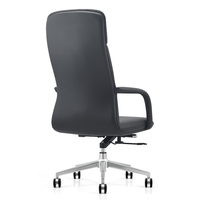 Chaise pivotante moderne, ergonomique, réglable en hauteur, en cuir de luxe pour le bureau.