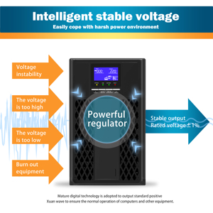 2KVA 2KW Double Conversion Online <strong>UPS</strong> Pure Sine Wave Single Phase 2000VA 1800W - Product Image 2