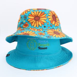 Sombrero de Pescador Personalizado de Alta Calidad, Moderno, Azul, con Protección Solar, Ala Ancha, Impermeable, Reversible, de Terciopelo, con Forro de Satén, Protección UV - Product Image 2