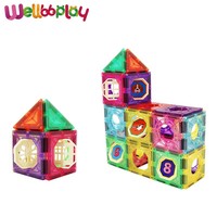 108 PCS Juguete para construir bloques magnéticos Race Building Marble Run para niños