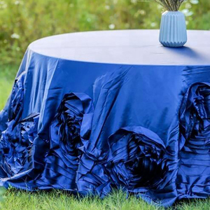 Nappe réutilisable ronde sophistiquée pour un banquet de mariage poussiéreux de roses élégantes pour une fête en plein air - Product Image 4