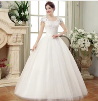 NDC10049 2024 Printemps Nouvelle robe de mariée grande taille avec nœud Épaules minces et fines Fat Lace Flower Off-shoulder Female