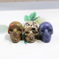 Petits crânes en cristal sculptés à la main, Mini crânes en cristal naturel de 24mm, vente en gros