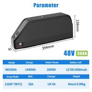 <span class=keywords><strong>Batterie</strong></span> de vélo électrique au lithium 2000W 21700, <span class=keywords><strong>48V</strong></span> 30Ah avec BMS et chargeur pour VTT électrique - Stock UK - Product Image 4
