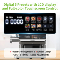 Penggiling Daging Listrik 1600W dengan Layar Sentuh Digital, Pengisi Sosis, dan Fitur Anti-Macet untuk Dapur Rumah