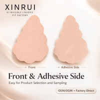 XINRUI Cache-tétons triangulaires push-up, adhésifs invisibles réutilisables, sans couture, motif floral, lingerie intime pour femme