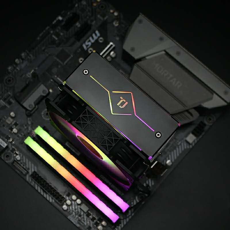 Рекламная акция, оптовая продажа, фиксированный кулер для ЦП RGB с вентиляторами, 4 тепловых трубы, радиатор для ПК