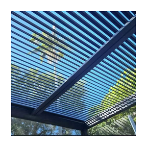 Alta qualità in alluminio feritoia giardino <span class=keywords><strong>Pergola</strong></span> padiglione esterno per cortile elegante Gazebo esterno con profili in alluminio - Product Image 1
