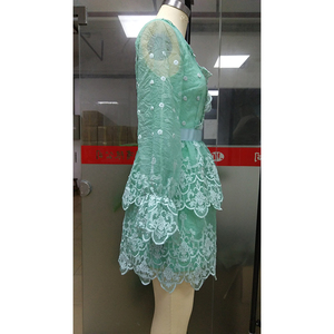 فساتين دانتيل مخصصة برقبة على شكل V للنساء بأكمام طويلة لحفلات الكوكتيل وإشبينة العروس وحفلات السهرة والمناسبات - Product Image 5