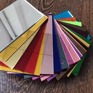 Polystyrene bạc một cách Tấm Gương nhà cung cấp lớn tường Sticker <span class=keywords><strong>PS</strong></span> gương tự dính nhựa gương cho signage - Product Image 1