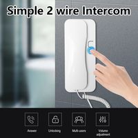 Téléphone de porte avec interphone audio bidirectionnel noir, compatible avec les systèmes Vizit, Cyfral et Metacom