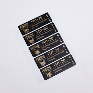 गर्म बिक्री काले pvc सोने के साथ गोल लोगो स्टीकर वाटरप्रूफ विनाइल ब्लैक लेबल स्टिकर 3 डी सोने के साथ - Product Image 5