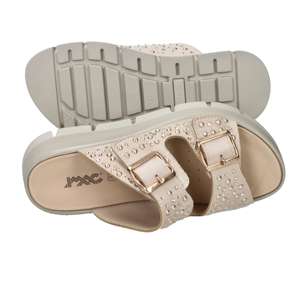 Imac Sandales pour femmes Beige 37 Talon bas 4,5 cm Chaussures d'été confortables - Product Image 6