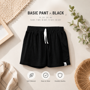 Pantalon noir premium pour tout-petits, offrant un confort léger, une qualité durable et une mobilité flexible pour les jeux quotidiens et les activités en famille - Product Image 4