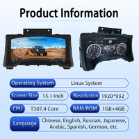 Autoradio portable 12,3 pouces Android, tableau de bord numérique, compteur de vitesse, Ford F150 2009-2012, stéréo sans fil, 1 an