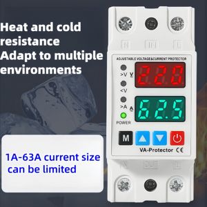 جهاز حماية صناعي 2P 40A 63A 220V 230V مع شاشة رقمية للحماية من الجهد الزائد والمنخفض والتيار الزائد والدائرة القصيرة - Product Image 5