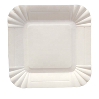 Assiettes en papier blanc de 5/6/7/8/9 pouces assiettes jetables non revêtues 5 "6" 7 "8" 9 "assiette à gâteau en vrac pour le jour des remerciements