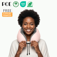 Oreiller de voyage ergonomique en mousse à mémoire de forme en U pour massage du cou, idéal pour avion, voiture, avec logo personnalisé, OEM, ODM, directement de l'usine.