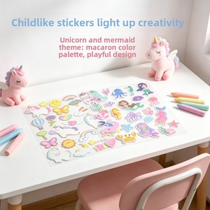 Adesivi in Schiuma EVA a Tema Sirena e Unicorno, Decorazioni Moderne e Minimaliste <span class=keywords><strong>per</strong></span> Quaderni e Cancelleria Femminile - Product Image 2