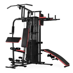 Longotech ginástica 4 estação equipamento doméstico multi selva com dumbbell exercício banco