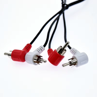 Câble Audio Av Rca à Rca Ofc personnalisé Connecteur stéréo Rca à angle droit à 90 degrés Audio CA