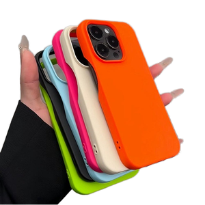 <span class=keywords><strong>Custodia</strong></span> per telefono cellulare Anti-caduta con motivo a Lychee tinta unita per <span class=keywords><strong>iPhone</strong></span> 15 Pro Max 14 13 <span class=keywords><strong>12</strong></span> 11 custodie protettive in OPP Bag - Product Image 1