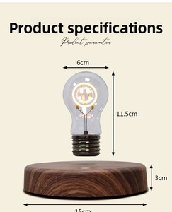 <b>Light</b> Bulb Night <b>Light</b> Magnetic Floating <b>Plug</b>-<b>in</b> Desk Lamp Touch Control LED Warm White Modern ABS Minimalist - Product Image 4
