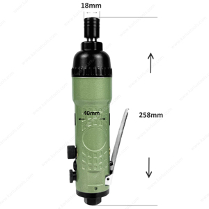 Cacciavite Pneumatico a Leva In-Line da 9500 RPM, Lunghezza 205mm, Attacco Rapido 6.35mm, Utensile Reversibile ad Aria Compressa per Officina - Product Image 4