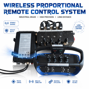 รีโมทคอนโทรลไร้สายกันน้ำ IP68 มาตรฐาน CE พร้อมจอยสติ๊ก 4 ตัว ควบคุมแบบสัดส่วน โซลินอยด์ 350 บาร์ 80-120 ลิตร/นาที สำหรับเครน - Product Image 3