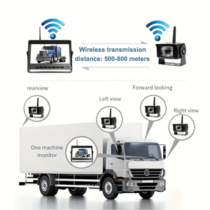 Stable Digital Signal 4CH Wireless Backup <b>Camera</b> System IR Night Vision 7 Inch Truck Security Monitoring for RV/Truck/Bus YB-Wir - Product Image 2