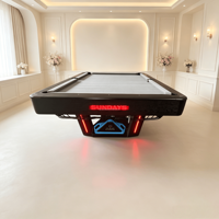 Table de billard SUNDAYS au design moderne, 9 pieds, 9 boules, avec surface en ardoise, pieds en fer, logo personnalisé, écologique, durable, pour la maison