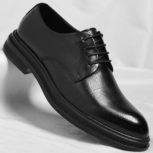Chaussures Derby élégantes à bout ouvert pour hommes, confortables et décontractées, avec semelle en microfibre à graines de raisin, pour hommes d'âge moyen - Product Image 6
