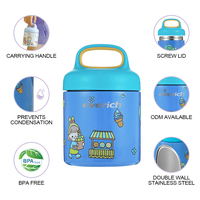 Termo de 350ml, tarro de comida, fiambrera aislada, tarros de comida de acero inoxidable, paquete de frascos, almacenamiento y contenedores de pasteles, calentador