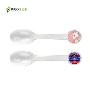 Cuchara de sublimación en blanco personalizada Prosub al por mayor, cuchara de plástico blanca para niños imprimible - Product Image 2