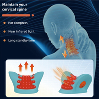 Coussin de massage pour le cou et les épaules avec thérapie par la chaleur à lumière rouge, traction cervicale, relaxation musculaire profonde, qualité supérieure