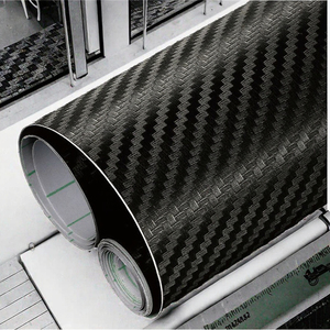 Venta caliente 1,52*28m negro fibra de carbono <span class=keywords><strong>3D</strong></span> lámina envoltura de coche con burbujas de liberación de aire pegatinas de coche con estilo - Product Image 3
