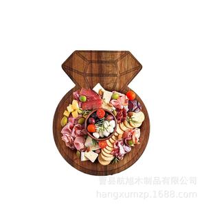 Assiette à dessert en bois Hangxu, forme irrégulière, faite à la main, pour les fêtes et la maison - Product Image 5