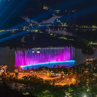 Fontaine musicale extérieure DEWY en acier inoxydable avec synchronisation musicale, mur d'eau pour piscine, idéale pour cour résidentielle, haute qualité, garantie 1 an