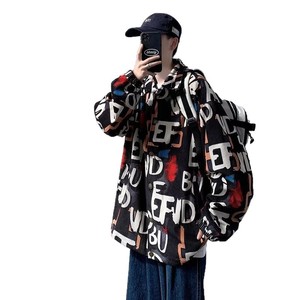 Camisa Unisex de Manga Larga, Holgada y Versátil, con Estampado de Grafiti Juvenil, Estilo Casual, para Otoño, Dropshipping, One Piece - Product Image 5