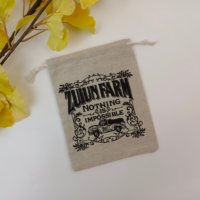 Grande Vente : Sac Pochette Écologique Réutilisable en Coton Organique, Toile et Lin avec Cordon de Serrage, Impression Logo Personnalisée
