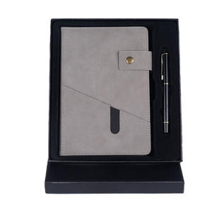 Options de personnalisation <span class=keywords><strong>pour</strong></span> l'image de marque Planificateur de réfrigérateur magnétique en similicuir Ensemble de journaux à feuilles vertes Carnets à couverture rigide avec stylo - Product Image 5