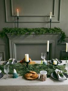 6 Ft di natale cedro di pino ghirlande, verde verde realistico ghirlanda per la tavola, parete, interni, decorazioni natalizie all'aperto - Product Image 6