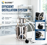 Kit de distillation professionnel en acier inoxydable pour usage domestique, pour la production de spiritueux, de whisky, d'eau distillée et l'extraction d'huiles essentielles