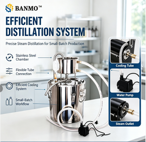 Distillatore Professionale in Acciaio Inox per Moonshine, Kit per Distillazione Domestica di Alcol, Whisky e Acqua, per Estrazione di Oli Essenziali - Product Image 1