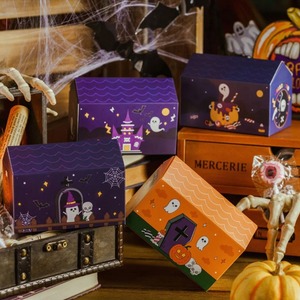 Halloween <b>party</b> decoration supplies fashion pumpkin black cat pattern <b>box</b>, customizable according to needs - Product Image 2